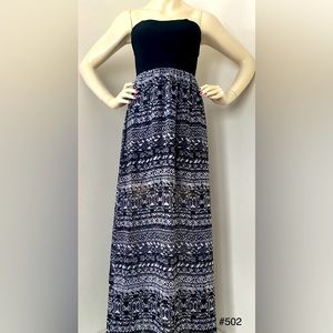 Black & White Strapless Dress